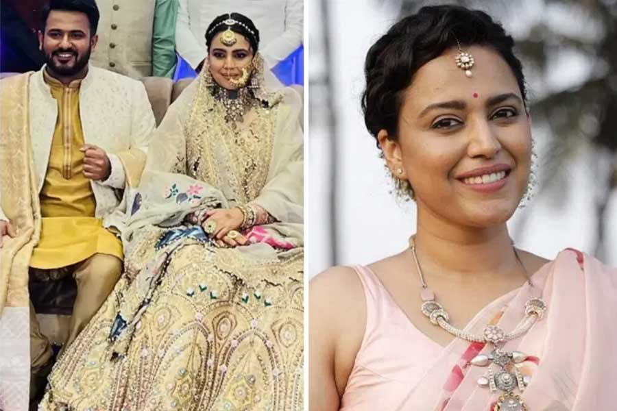 Swara Bhasker decks up in gold for Walima ceremony at Fahad Ahmad’s hometown in Bareilly 