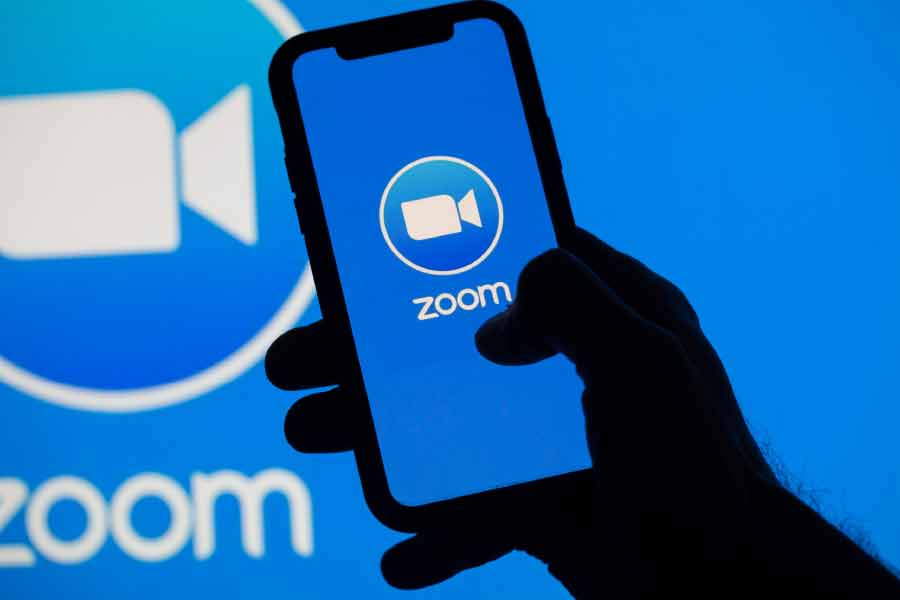 photo of zoom call
