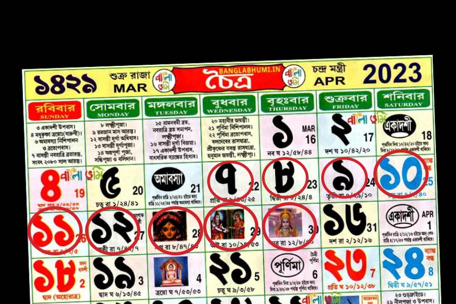 dates and timings of Basanti Puja 