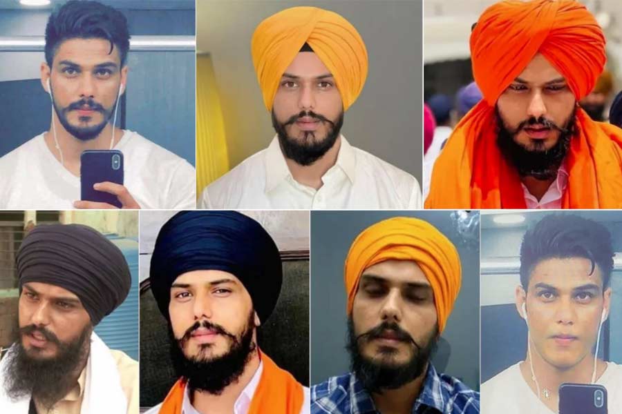 Punjab Police suspect Amritpal Singh has changed his appearance, share seven looks of abscond radical leader