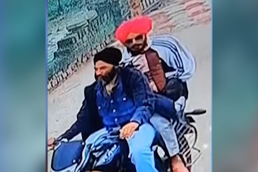 An image of Amritpal Singh in a bike