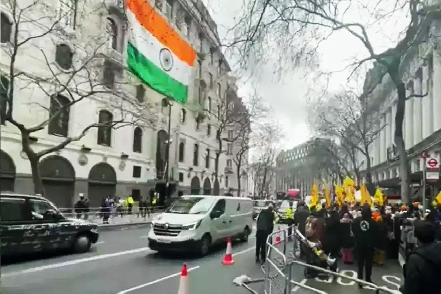 Barricades at Indian mission in London after fencing removed outside UK high commission