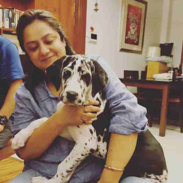 Sudipa with new pet