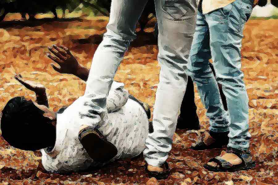 Representative image of beating a person
