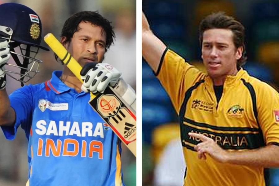 বোলার পেটানোর সময় তিনি যে বিশেষ উচ্চবাচ্য করতেন, তেমনটা বোধ হয় সচিন তেন্ডুলকরের সম্পর্কে বলা যায় না। মাথা গুঁজে ক্রিজে পড়ে থাকার সময় বিপক্ষ ফুট কাটলেও হেলদোল থাকত না সচিনের। ব্যাটেই জবাব দিতেন। এক বার তেমনই কড়া জবাব দিয়েছিলেন অস্ট্রেলিয়ার পেসার গ্রেন ম্যাকগ্রাকে। সেই সঙ্গে ম্যাকগ্রাকে তাঁরই দাওয়াই দিয়েছিলেন।