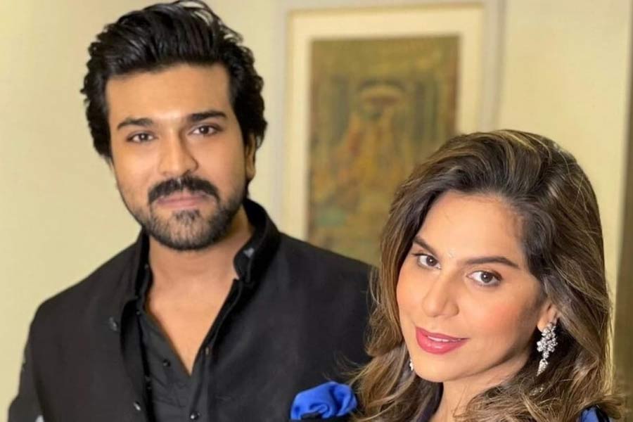 image of ramcharan and wife upasana 