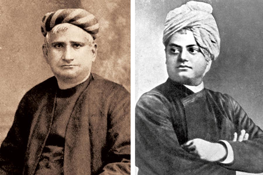 A Photograph of Bankim Chandra Chatterjee and Swami Vivekananda