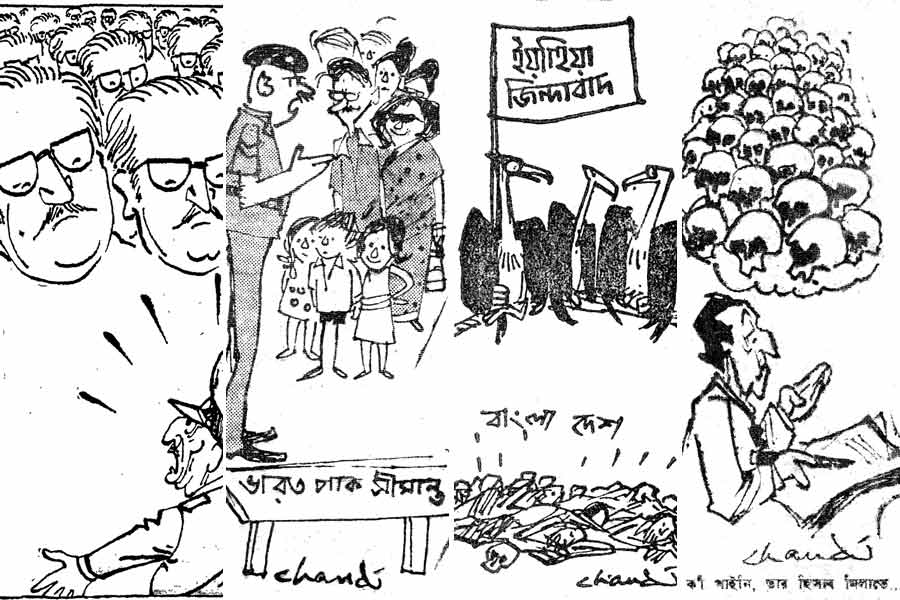 A Photograph of cartoon characters which was published in the newspaper in the year 1971