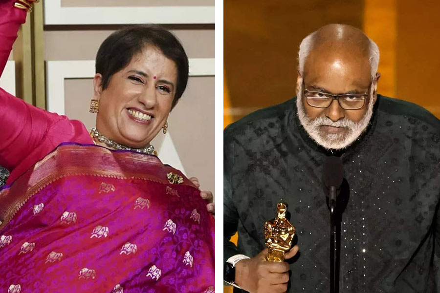 M M Keeravani reveals that Guneet Monga was hospitalized due to breathlessness after the Oscar ceremony.