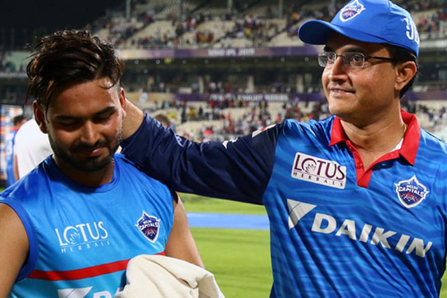 picture of Rishabh Pant and Sourav Ganguly