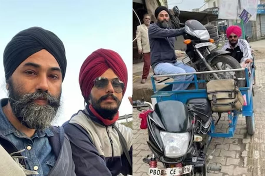 Fugitive Amritpal Singh and close aide spotted in new photo.