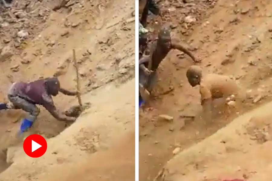 landslide at goldmine in congo
