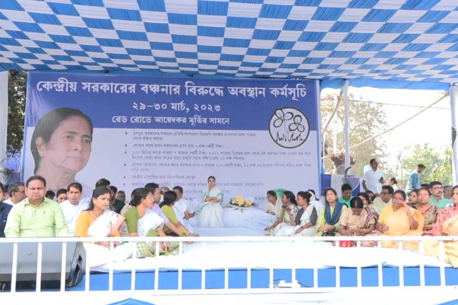 ভিড় বাড়ছে ধর্না মঞ্চে।