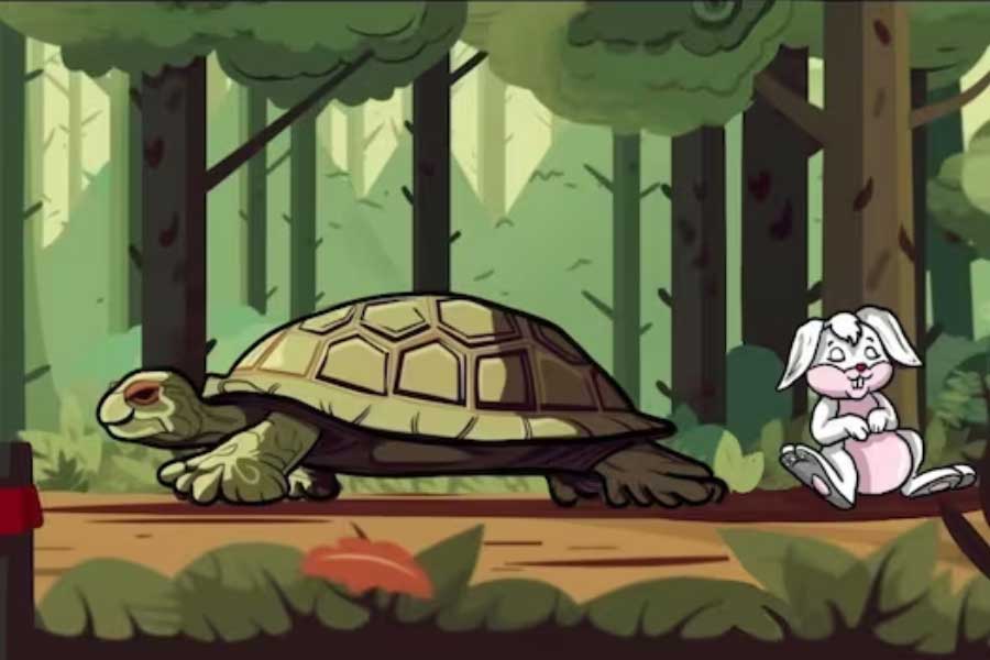 Hare-tortoise tale