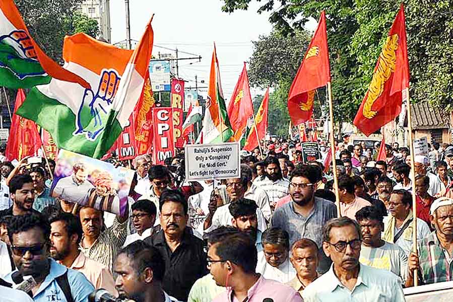 rally by CPM and Congress.