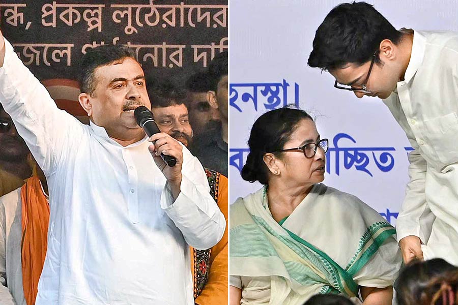 Suvendu Adhikari and Mamata Banerjee.
