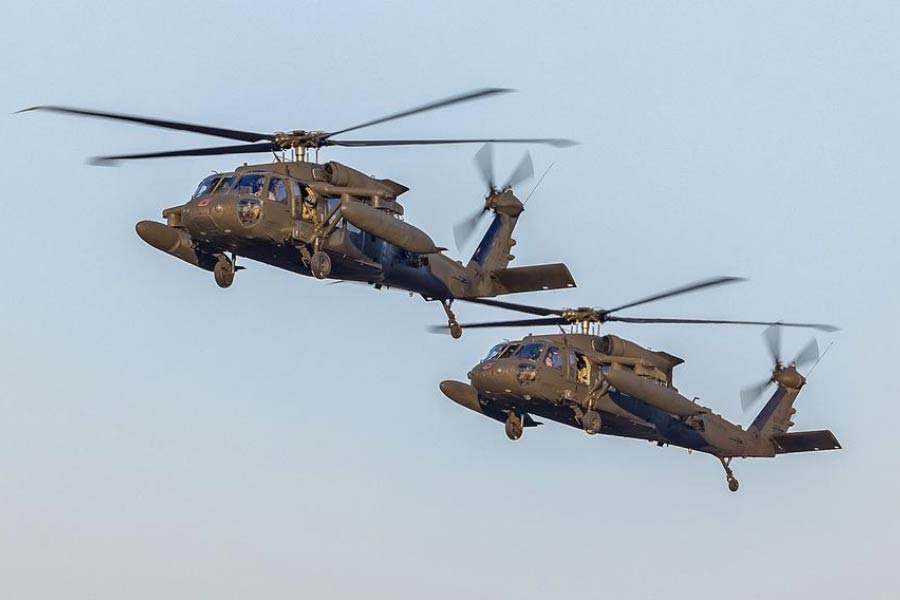 Army helicopters collided in mid air