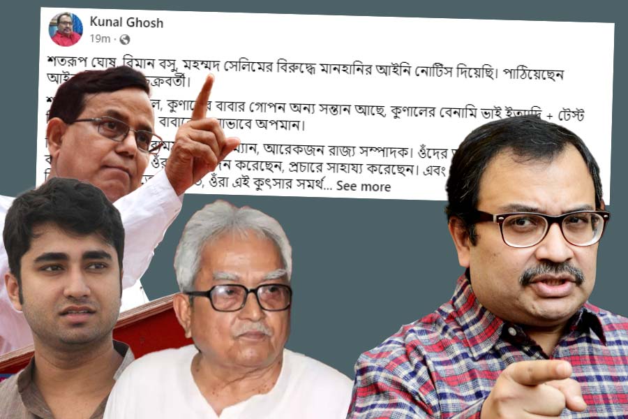 Kunal Ghosh sends legal notice to Shatarup Ghosh, Biman Bose and Mohammed Salim regarding test tube comment.