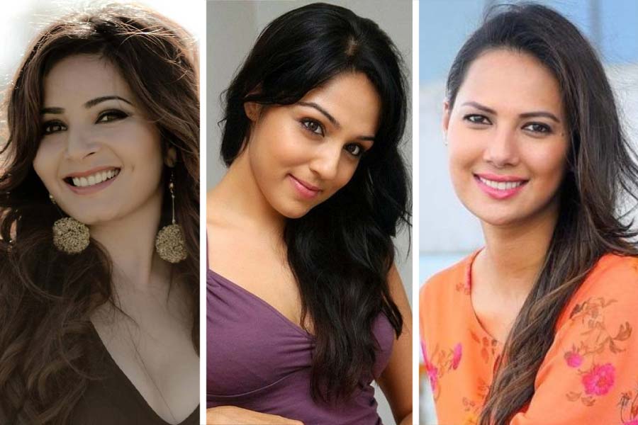 (বাঁ দিক থেকে) সোনালি নাগরানি, লেখা ওয়াশিংটন ও রোচেল রাও।