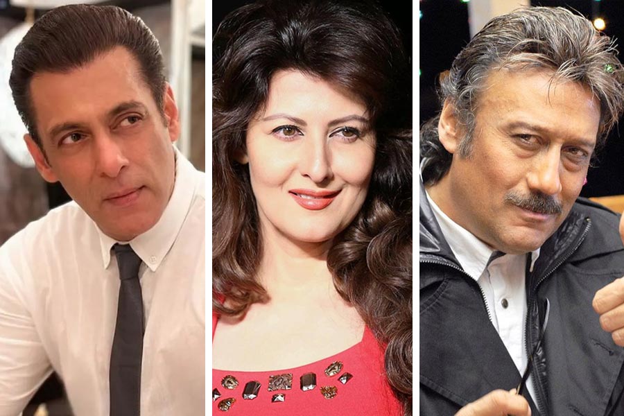 Sangeeta Bijlani, Salman Khan and Jackie Shroff