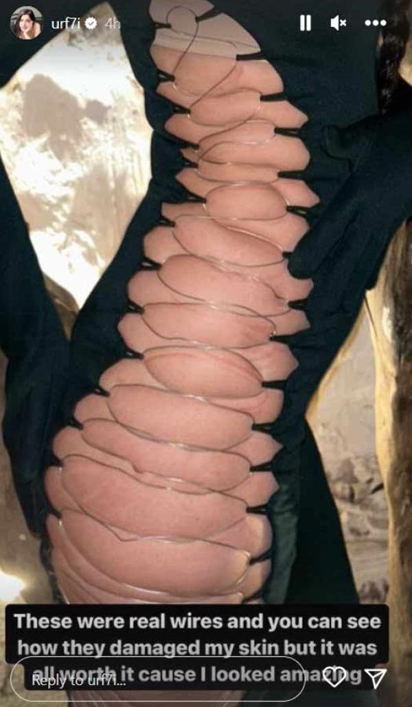 screenshots from Urfi Javed's instagram story.