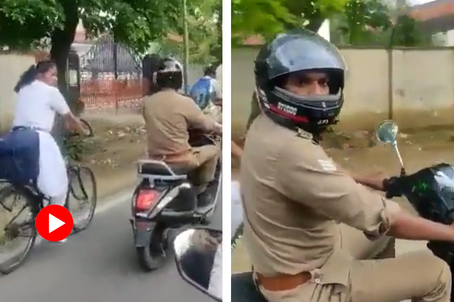 Lucknow police constable seen to be harassing school girl, got suspended after viral video.