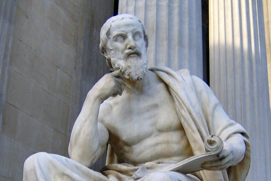 image of Herodotus sculpture  