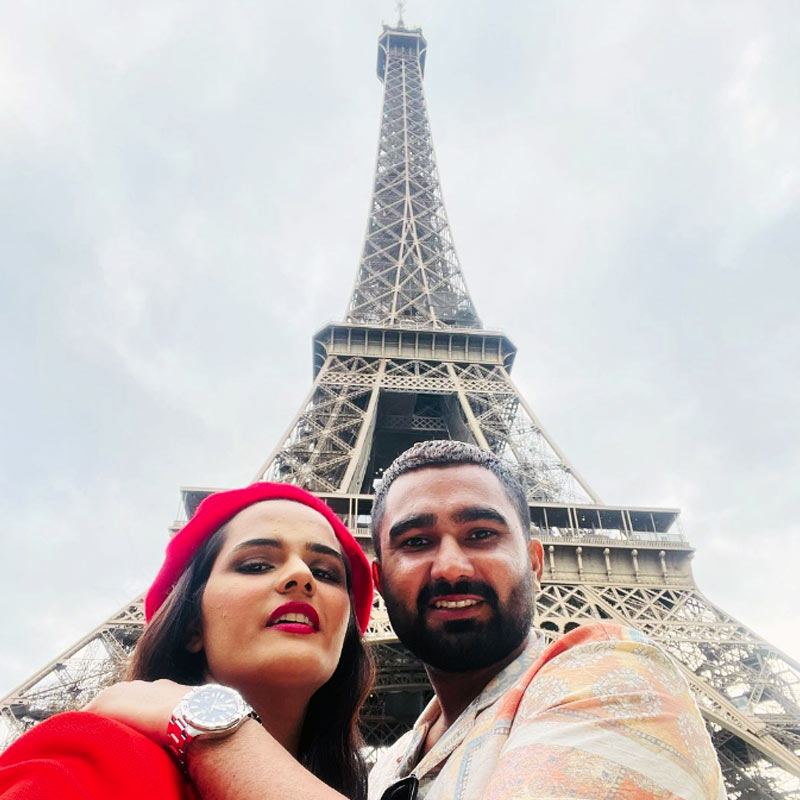 Indian cricketer Rahul Tewatia's wife Ridhi Pannu 