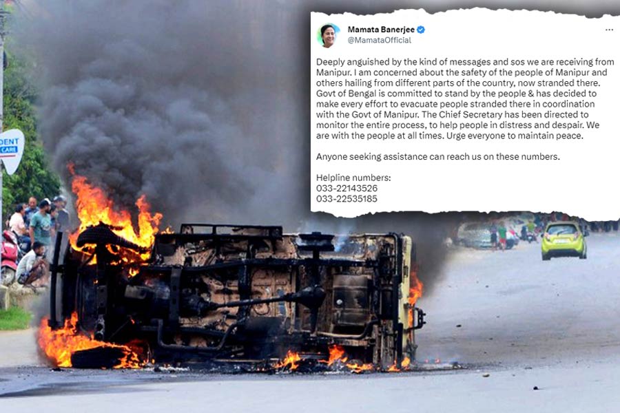 West Bengal CM Mamata Banerjee announces helpline for violence in Manipur