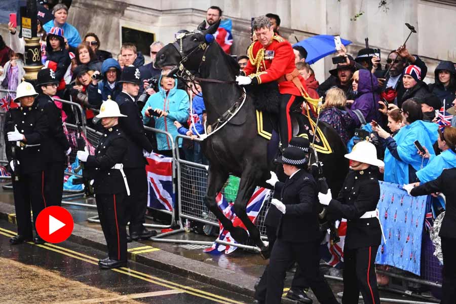Video of horse rammed into spectators in King Charles III’s coronation goes viral.