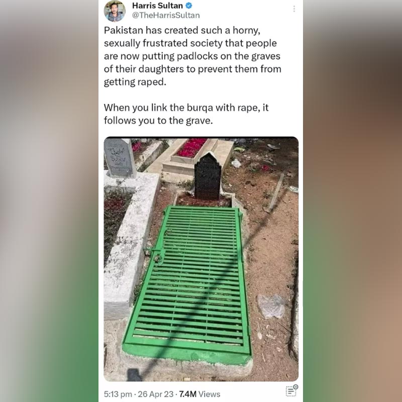 এই ছবিটি টুইট করে পাকিস্তানের বলে দাবি করেছিলেন হ্যারিস সুলতান। যদিও পরে খবরটি ভুয়ো (Fake News) বলে ‘ফ্যাক্ট চেক’ (Fact Check)-এ ধরা পড়েছে।