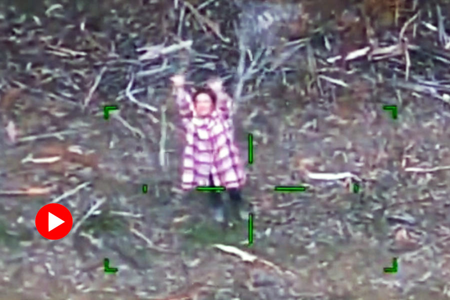 Woman lost in deep forest