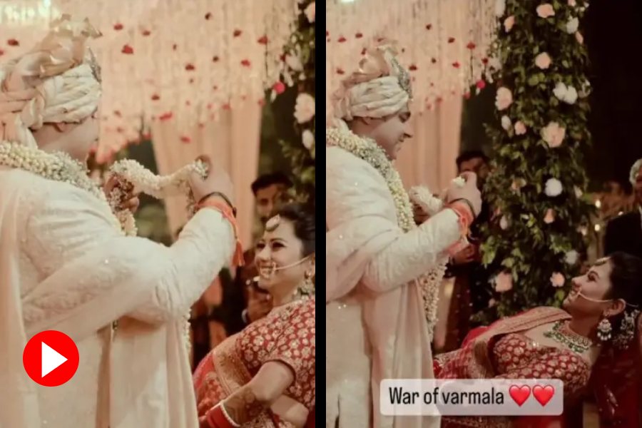 war of varmala between bride and groom became viral dgtl