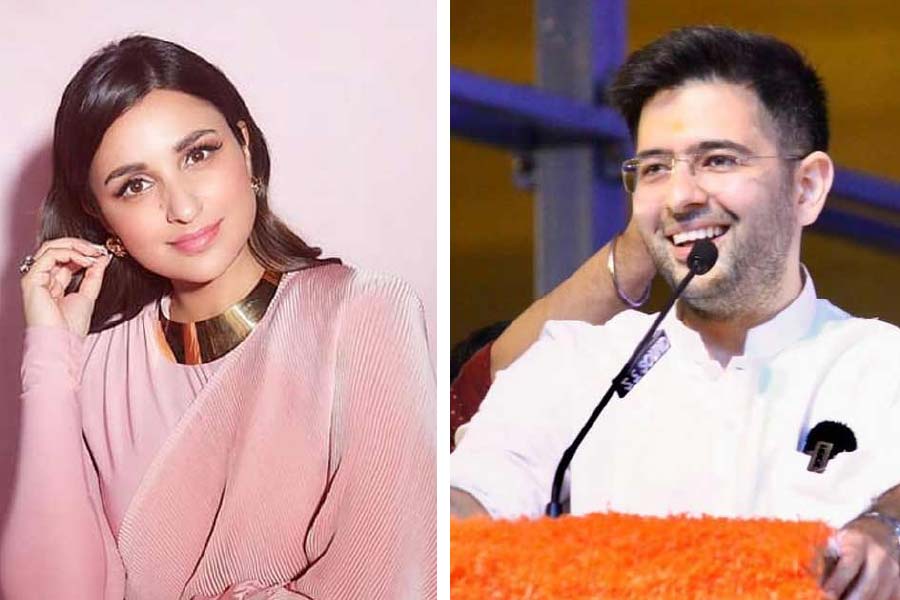 Raghav Chadha gets protective of Parineeti Chopra as they are seen together after a dinner date.