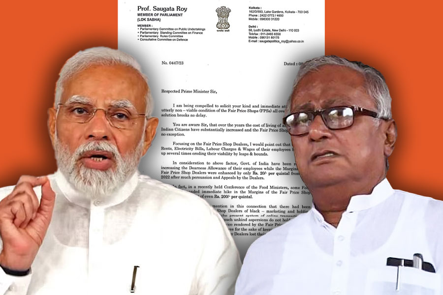 TMC MP Saugata Roy wrote to Prime Minister Narendra Modi on the issue of ration dealers 