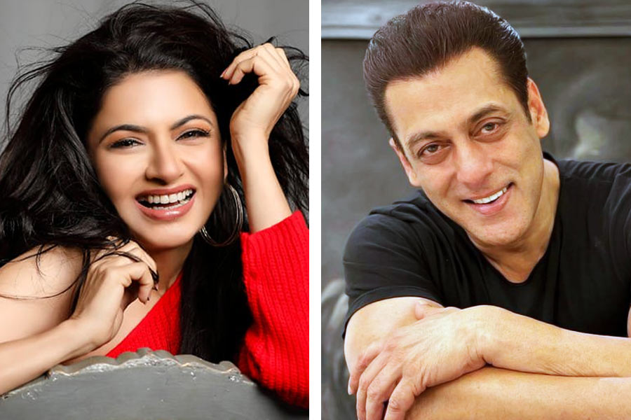Image of Bhagyashree And Salman Khan.