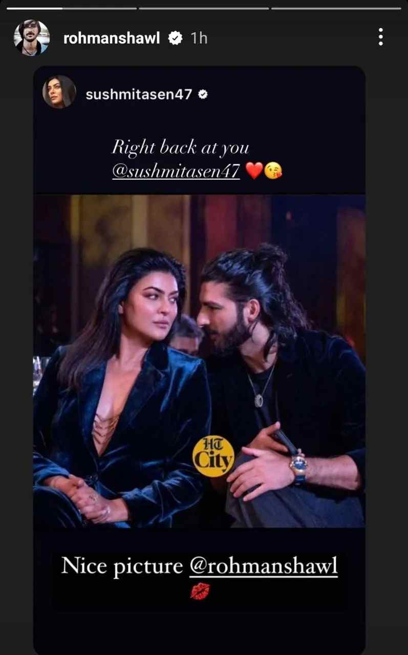 Image Of Sushmita Sen And Rohman Shawl.