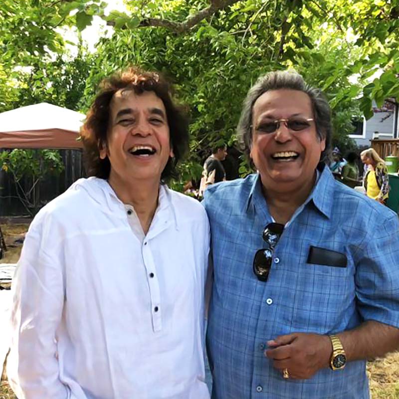 Zakir Hussain and Swapan Chaudhuri.