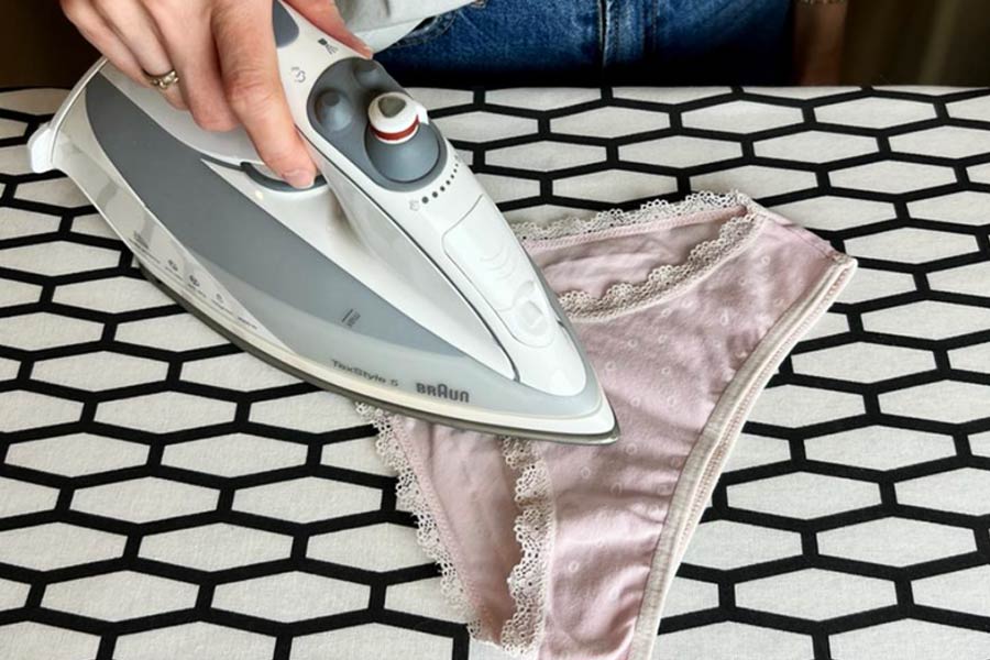 ironing your underwear 