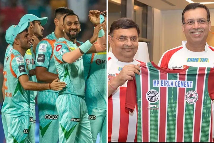 An image of Lucknow Super Giants and Mohun Bagan Jersey 