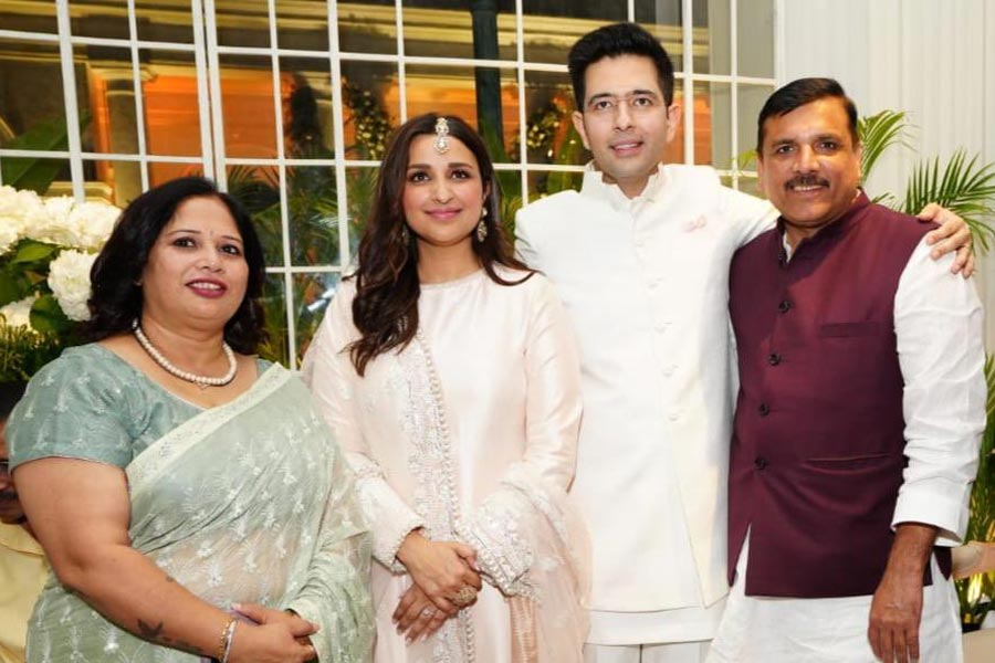 Parineeti Chopra and Raghav Chadha engagement