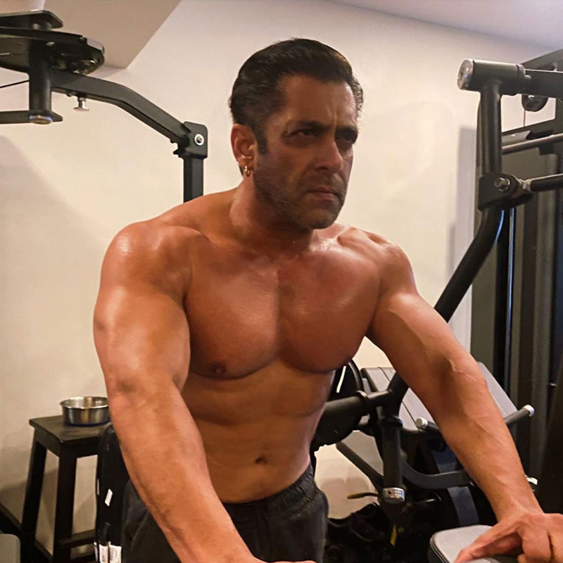 Image of Salman Khan in his personal Gym