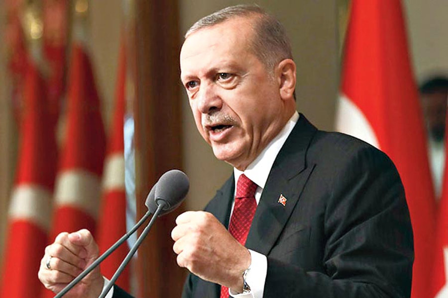 An image of Turkish President Recep Tayyip Erdogan