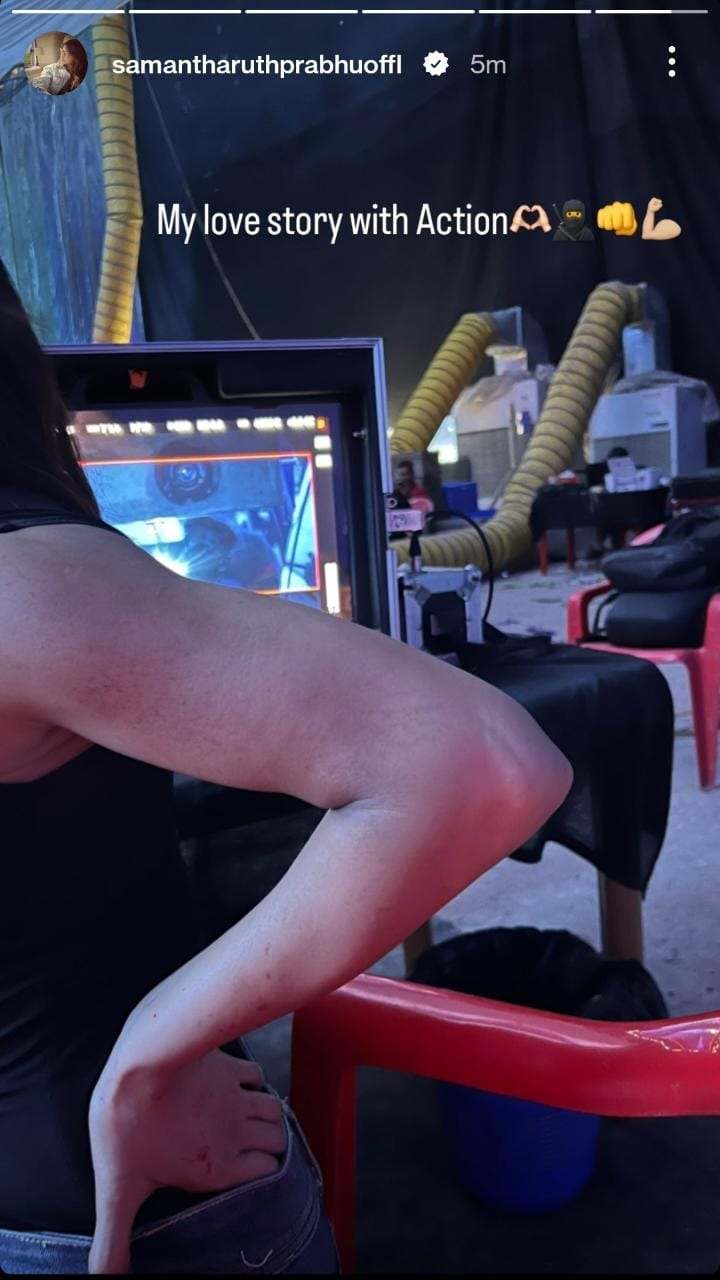 screenshots from Samantha Ruth Prabhu's instagram story.