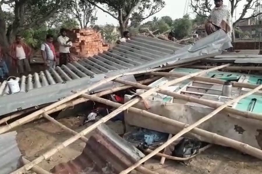 One child died by sliding house at Murarai of Birbhum