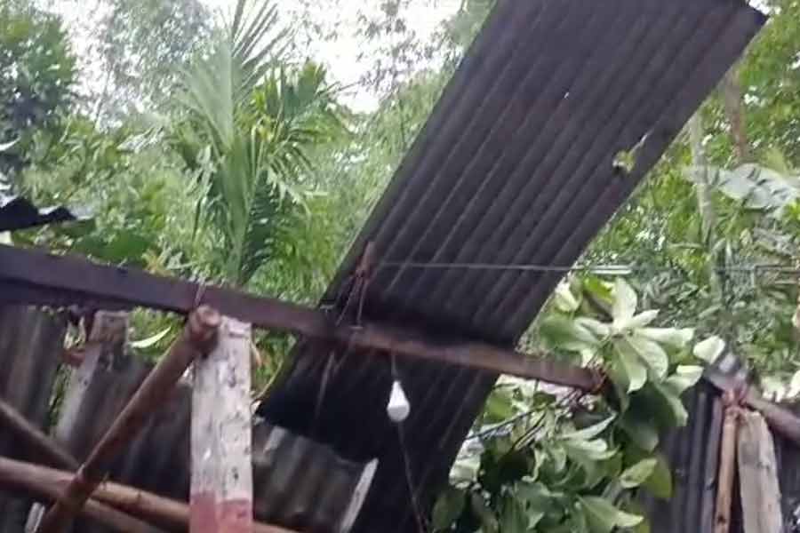 Many houses collapsed due to storm in Cooch Behar