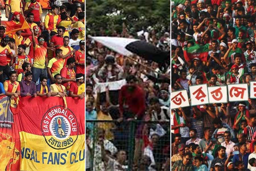 Supporters of East Bengal, Mohammedan SC and ATK MohunBagan 
