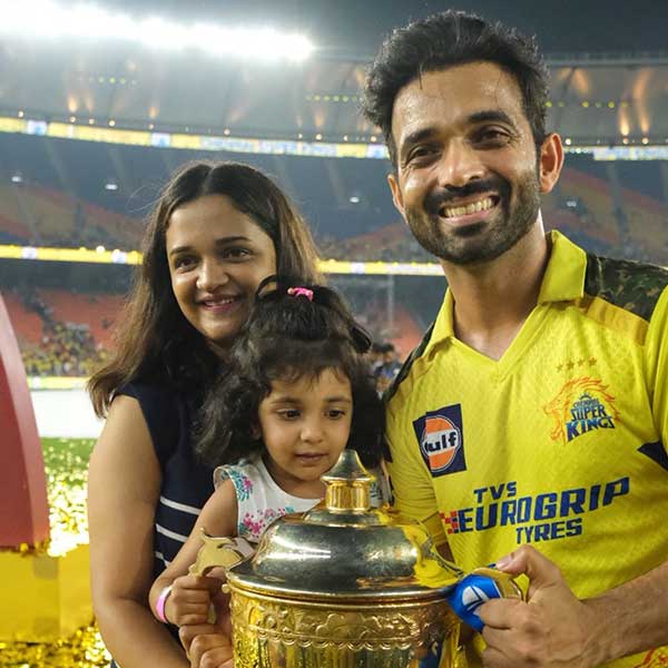Image of Ajinkya Rahane and his family