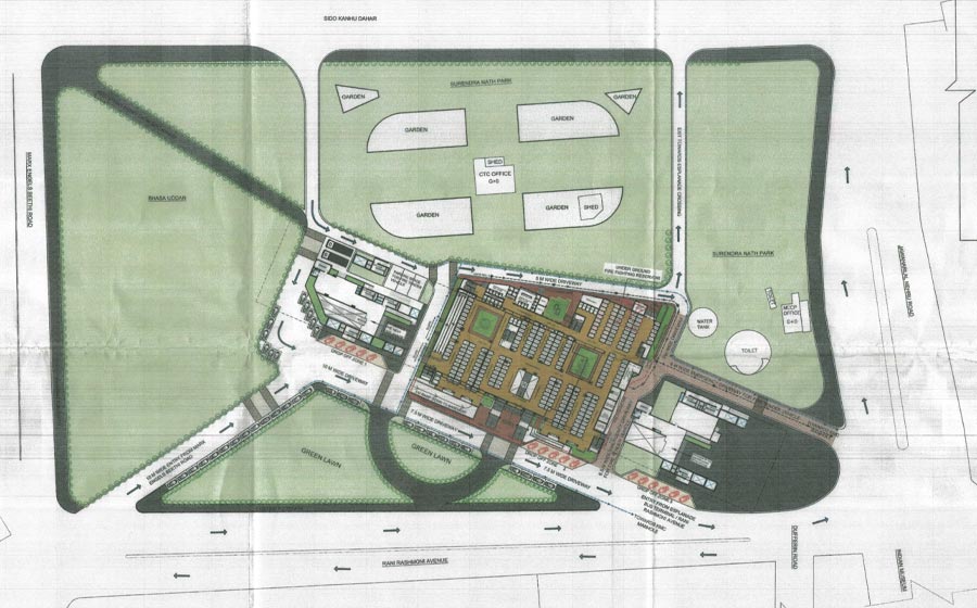 Image of blue print of relocation of Bidhan Market