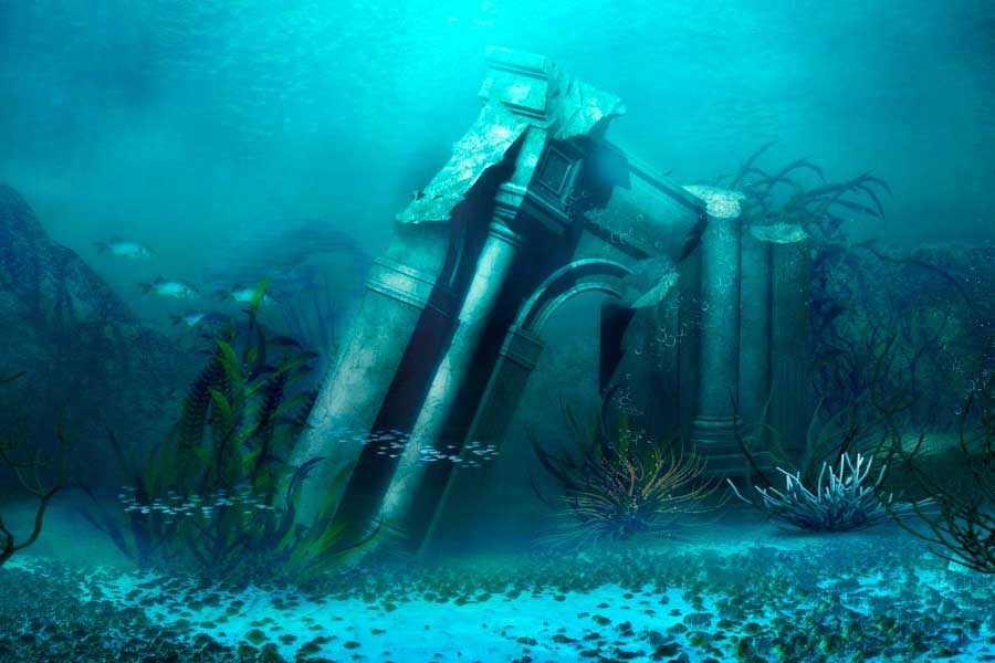 Greece Treasures and hidden underwater building found in Salamis island